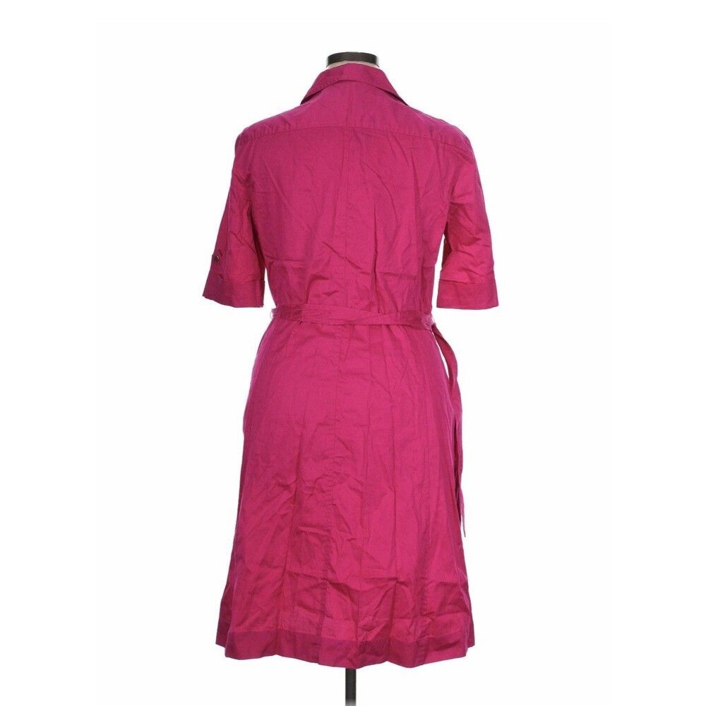 Jones New York Signature Fuchsia Cotton Belted Shirt Dress Size 16 NEW $139 - Picture 3 of 13